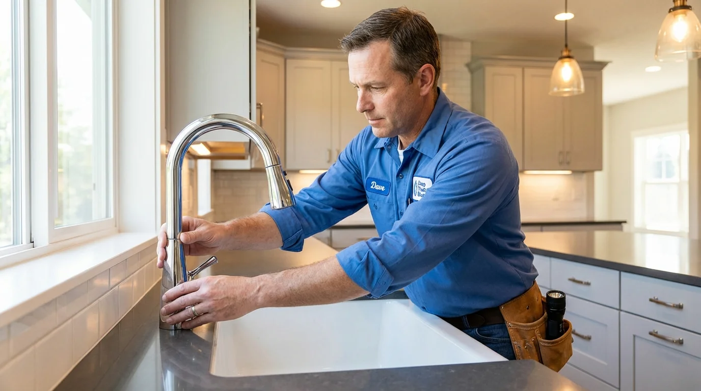 Kitchen faucet installation by Johns Plumbing LLC in Poth