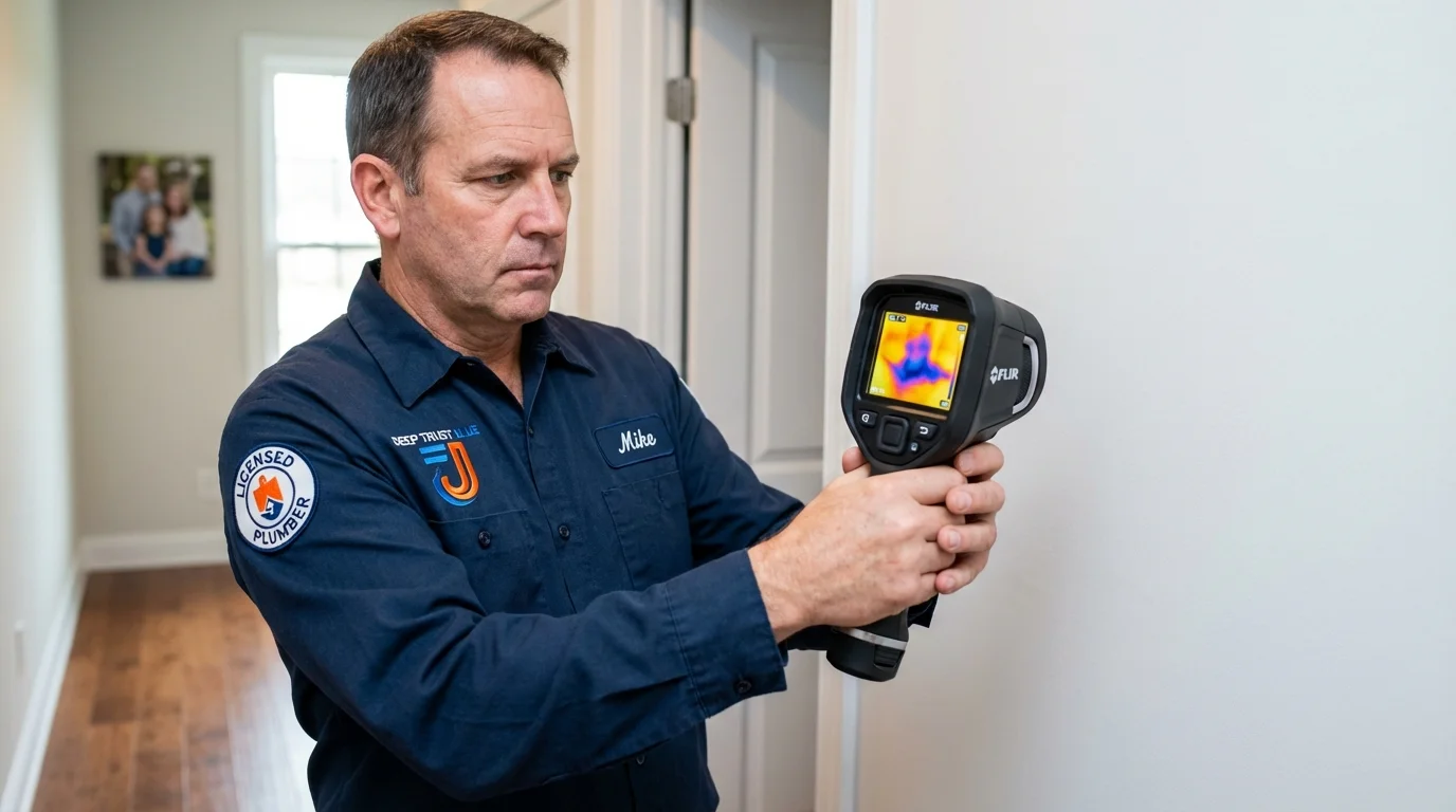 Thermal imaging leak detection by Johns Plumbing LLC in Poth